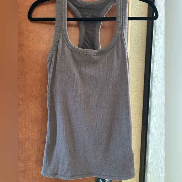 Tops - Alo Charcoal Ribbed Women’s Fitness Tank